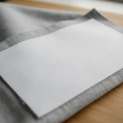 Close-up of perfectly fused interfacing on fabric.